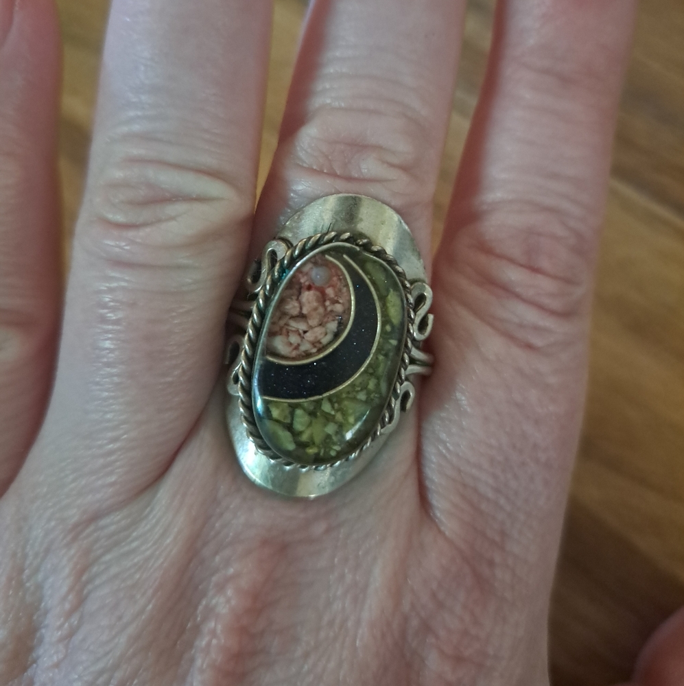 Bohemian Resin Gem Ring